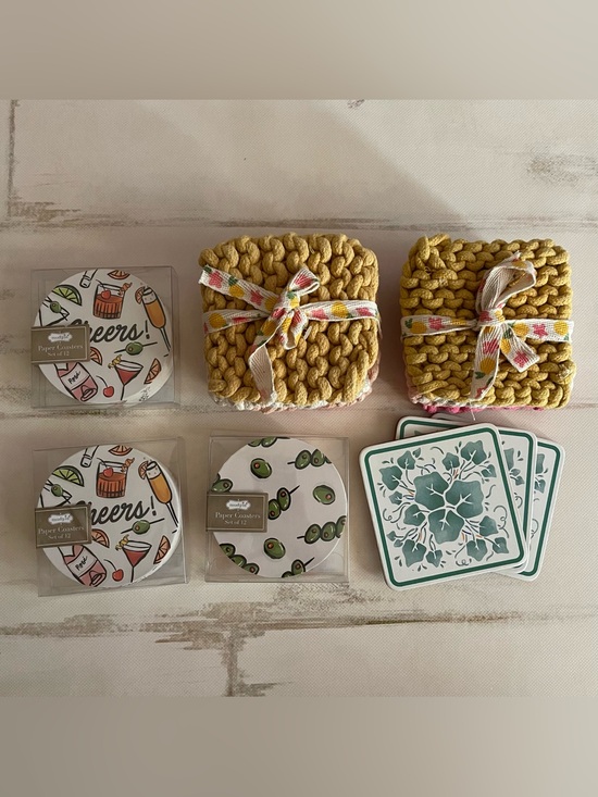 Mud Pie Other - Mud Pie & Vintage Corelle Coasters Resellers Lot Bar Accessories